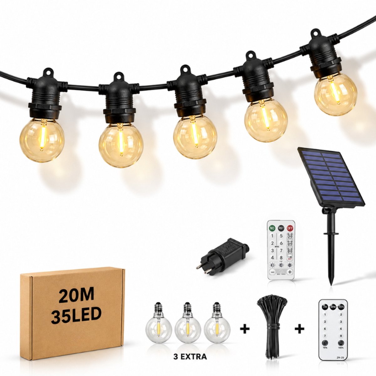 Solar Lichtsnoer 20m