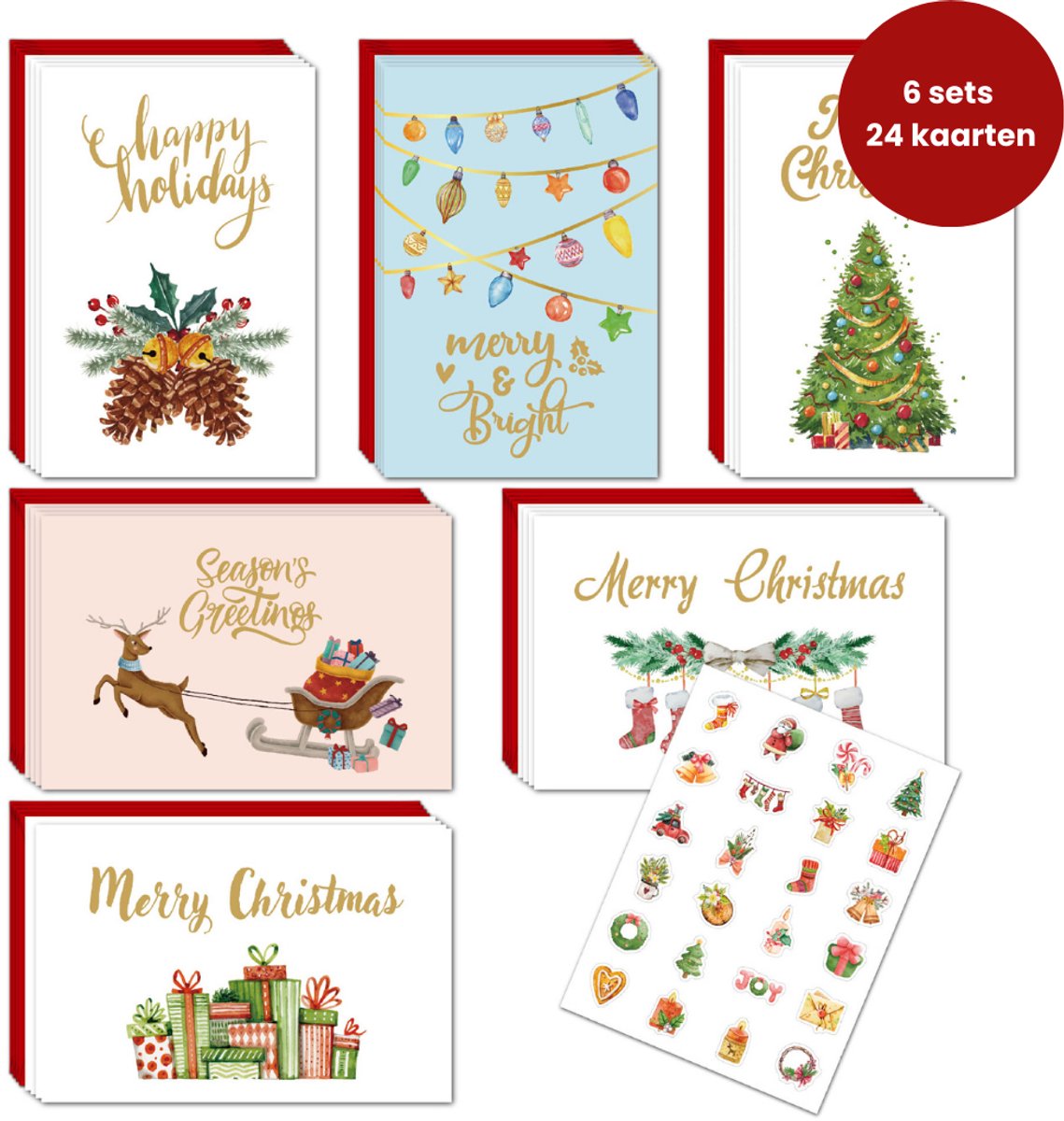 Kerstkaarten Set