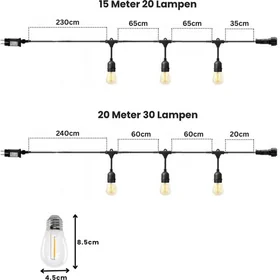 Buiten Lichtsnoer 20m IP65 3