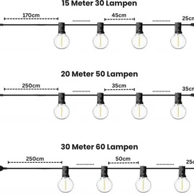 Buiten Lichtsnoer 20m Koppelbaar 3