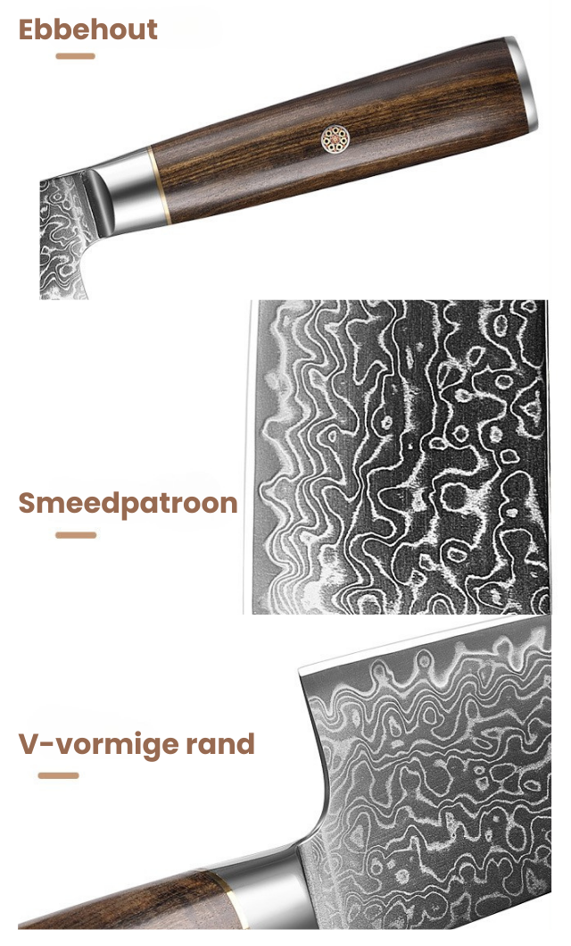 Damascus VG10 Santokumes 5