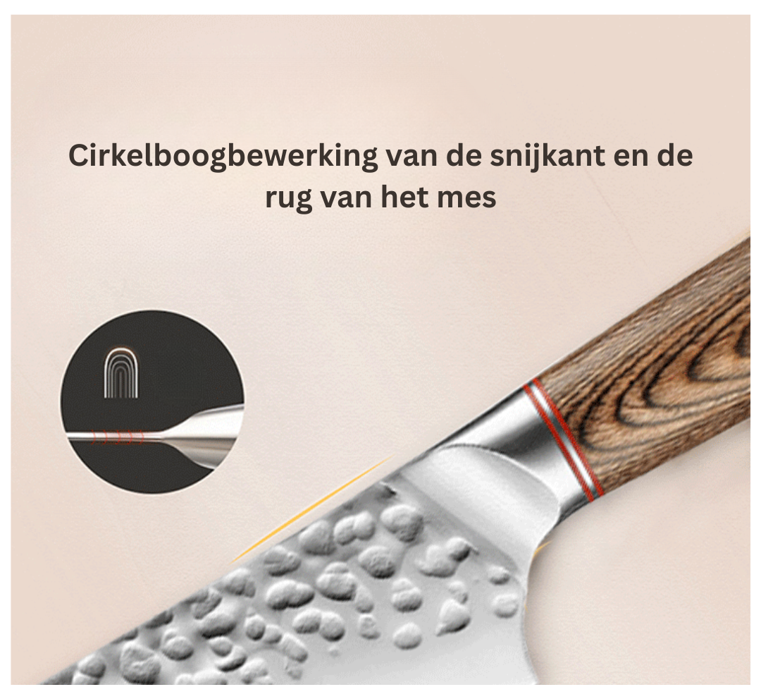 Japanse Messenset 4-delig + Houten Messenblok 7