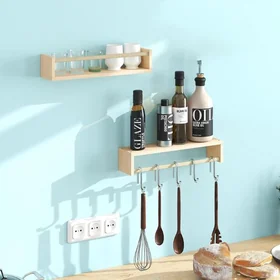 Wandplanken Keukenrek Set van 4 3