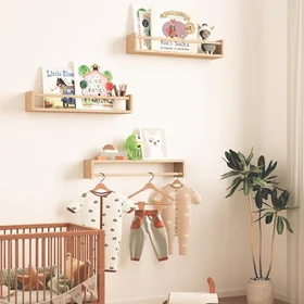 Wandplanken Keukenrek Set van 4 6