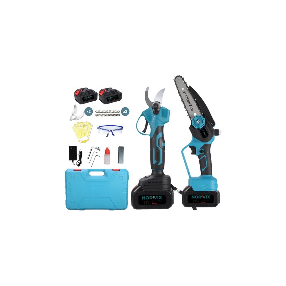 Norvix Snoeischaar en Mini-Kettingzaag Set