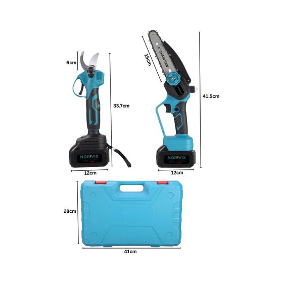 Norvix Snoeischaar en Mini-Kettingzaag Set 3