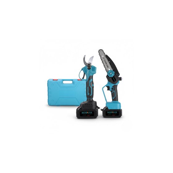 Norvix Snoeischaar en Mini-Kettingzaag Set 6